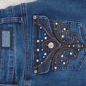 🐰💜💜VINTAGE💜💜 EARL JEANS Slim Boot Embellished Pockets Jeans